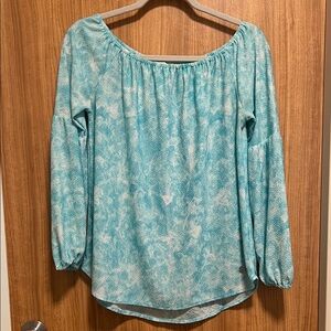 Michael Kors Aqua Off-Shoulder Blouse